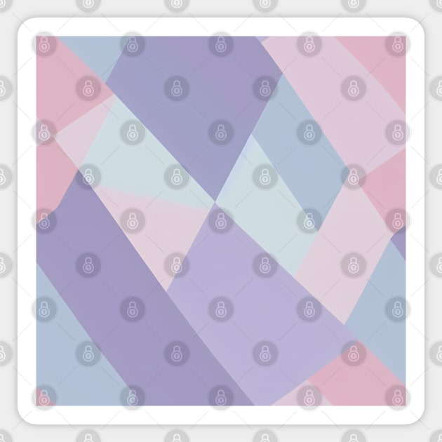 Abstract Geometric Pattern, purple and pink pastel Sticker by Artilize